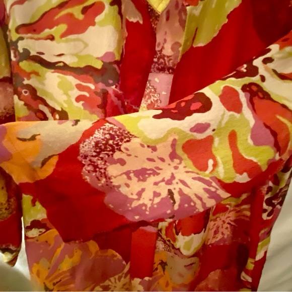 Coldwater Creek Women’s Kimono Style Collarless 3/4 Sleeve Jacket Size PXL EUC - Picture 5 of 6